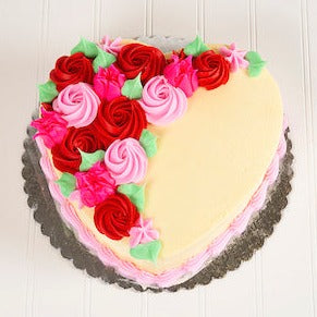 Daisy Heart Butterscotch Cake