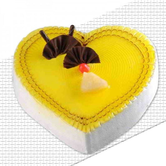 Pineapple Heart shape cake