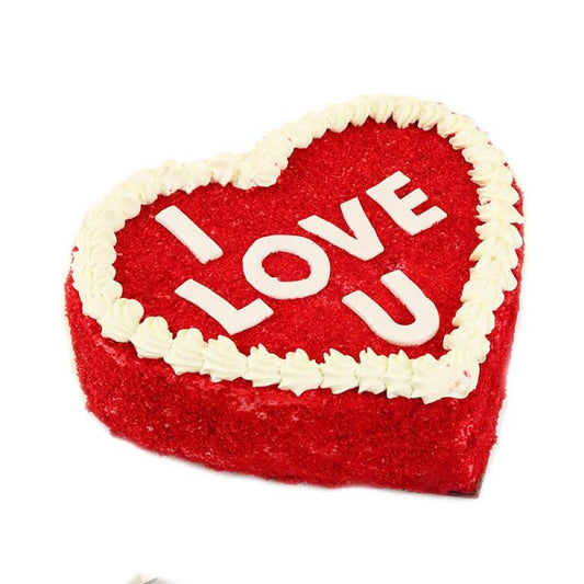 I Love You Red velvet Cake