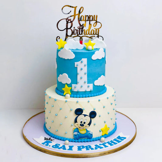 Baby Micky Two Tier Cake