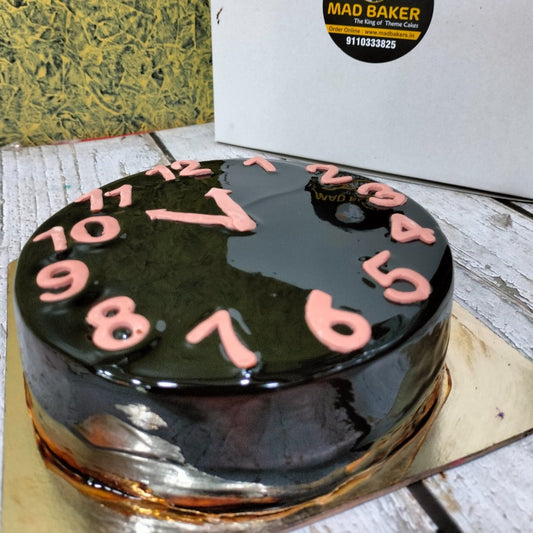 Dark Chocolate birthday timing Cake